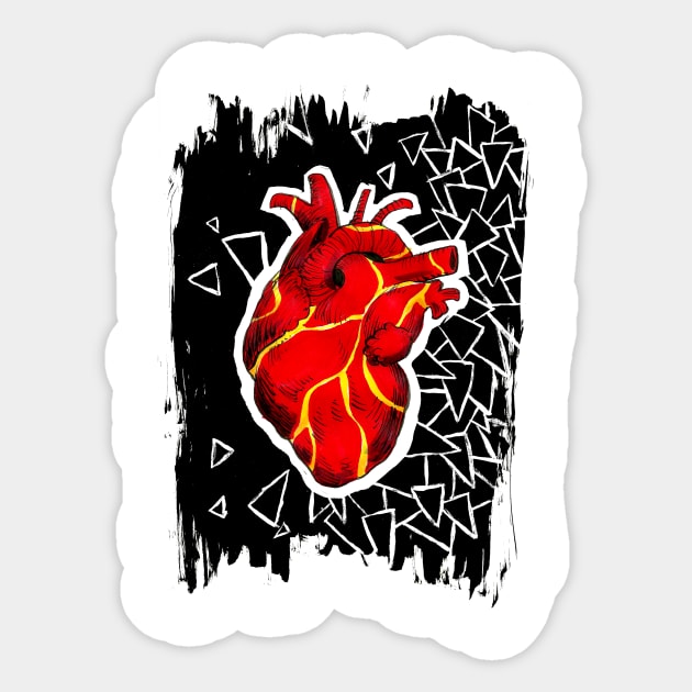 Broken Heart Sticker by guilhermegarcia